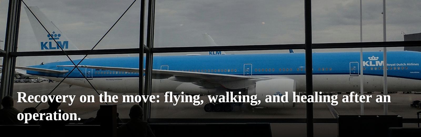 Recovery on the move: flying, walking, and healing after an operation.